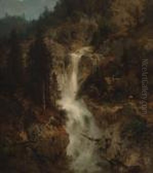 Wasserfall Mit Muhle - view 1