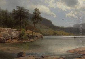 Inlet On Lake George Near Fourteen Mile Island by Herman Herzog