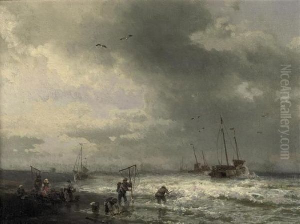 Fishermen On The Beach - view 1