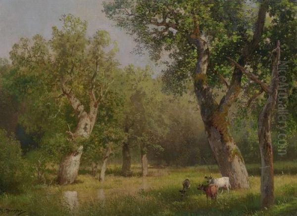 Pastoral Landscape With Cows - view 1