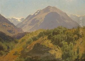 Western Landscape by Herman Herzog