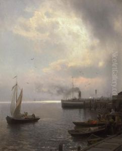 Scene Near Camden, Penobscot Bay, Maine by Herman Herzog