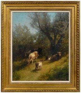 Cows Grazing Undera Tree