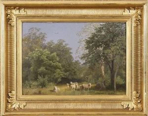 Landscape With Sheep Grazing Landscape With Sheep Grazing