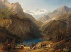 Upper Lake Of The Keonig Sea, Bavarian Highlands by Herman Herzog