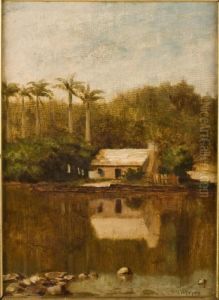 Untitled, House In Southern River Landscape With Palm Trees