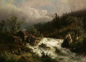 Fisherman With His Catch by Herman Herzog