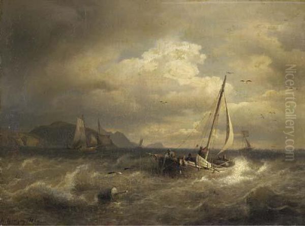 Fishing Boats Off The Coast - view 1