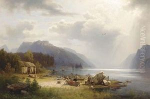 Fishing In An Alpine Lake