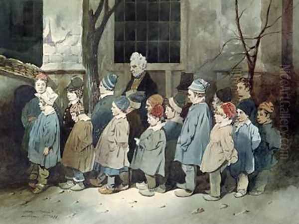 Schoolboys in the Playground - view 1