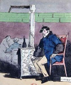 Frontispiece for Le Manuel de lEmploye by Henri Bonaventure Monnier