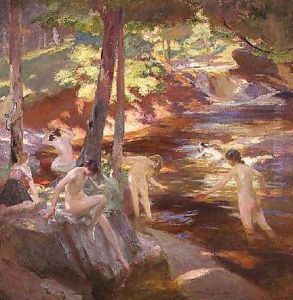 The Bathing Pool by Charles Hodge Mackie