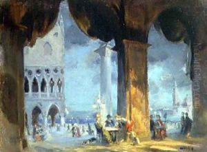 In the Piazzetta Venice 1908 by Charles Hodge Mackie