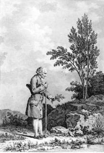 Jean-Jacques Rousseau 1712-78 Gathering Herbs at Ermenonville by Nicolas Andre Monsiau