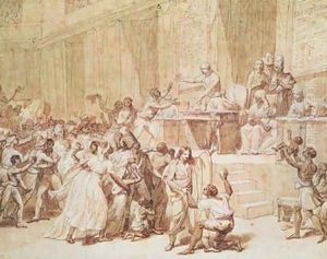Decree of the National Convention Abolishing Slavery in the Colonies 4th February 1794 by Nicolas Andre Monsiau