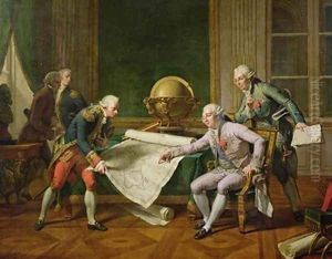 Louis XVI 1754-93 Giving Instructions to La Perouse 29th June 1785 by Nicolas Andre Monsiau