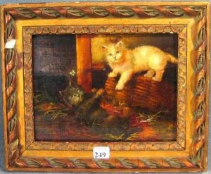 Chatons Et Papillon
