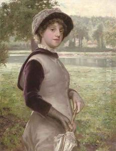 An Afternoon Stroll by the River by Francis Sydney Muschamp