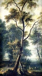 A Woodland Landscape with Deer by Albert Meyering
