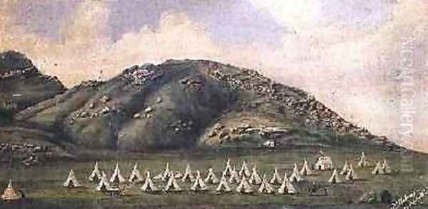 Military encampment Mafeking Basutoland 1885 - view 1