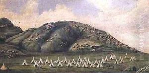 Military encampment Mafeking Basutoland 1885