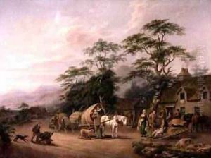 A Country Scene in Ireland by John George Mulvany