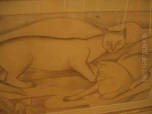 Two Cats by Frank Hider