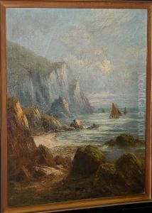 'on The North Devon Coast', Signed 'f. Hider' And Inscribed With Title Verso by Frank Hider