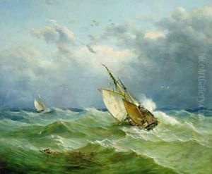 Lowestoft Trawler in Rough Weather by John Moore