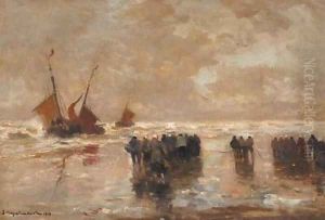 The arrival of the fleet by Gerhard Arij Ludwig Morgenstje Munthe