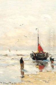 A bomschuit in the breakers by Gerhard Arij Ludwig Morgenstje Munthe