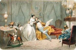 Au coin du feu from the Soirees parisiennes series by Henri de Montaut