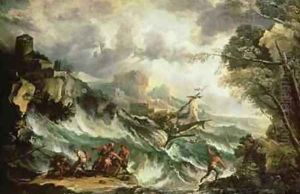 Seascape with Shipwreck by Antonio Marini