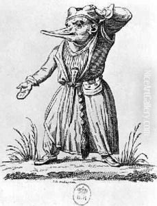 A Monster from Les Songes Drolatiques de Pantagruel by Francois Rabelais 1494-1553 2 by Claude Nicolas Malapeau