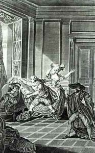Scene from Act I of The Marriage of Figaro by Pierre-Augustin Caron de Beaumarchais 1732-99 by Claude Nicolas Malapeau