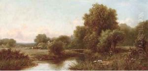 A tranquil stretch of the river by Henry Maidment