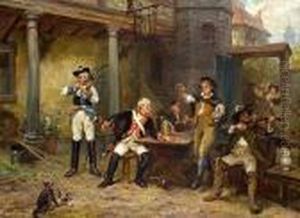 Soldaten In Einem Gasthaus