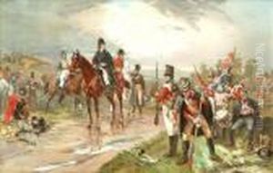 Wellington At Waterloo, The Dawn Of Day by Robert Alexander Hillingford