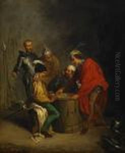 Tarningsspelande Soldater by Robert Alexander Hillingford