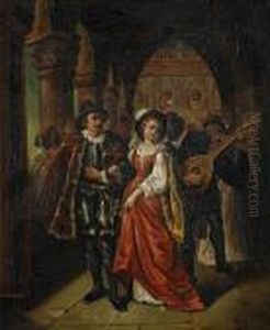 Musicerande Sallskap by Robert Alexander Hillingford