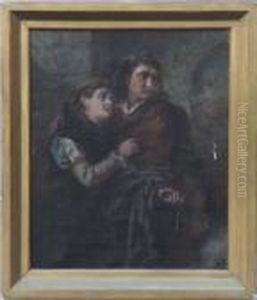 Oljemalning Pa Duk by Robert Alexander Hillingford