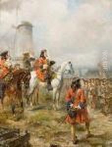 The March Past. by Robert Alexander Hillingford