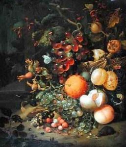 Still Life with Fruit 1704 by Jan Mortel