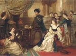 'the Three Caskets': The Merchant Of Venice, Act Iii, Sceneii by Robert Alexander Hillingford