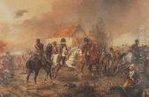 Napoleans Retreat After The Battle Of Waterloo by Robert Alexander Hillingford