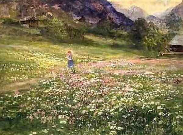 Girl in a Field of Poppies - view 1