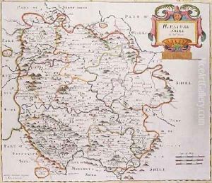 Map of Herefordshire 1695 by Robert Morden