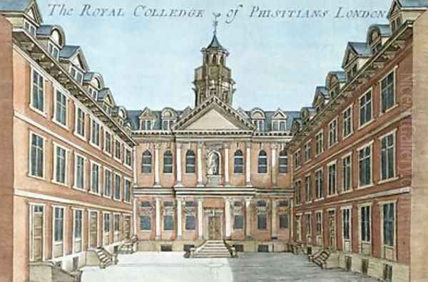 The Royal College of Physicians from A Book of the Prospects of the Remarkable Places in and About London 1700 - view 1