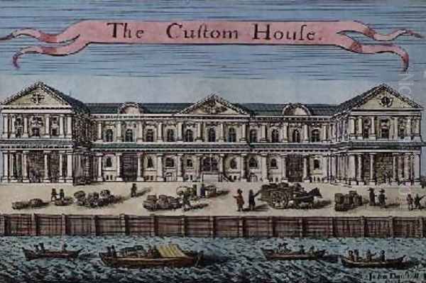 Customs House from A Book of the Prospects of the Remarkable Places in and about the City of London - view 1