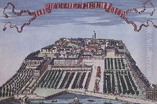The Temple, from A Book of the Prospects of the Remarkable Places in and about the City of London - view 1
